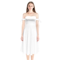 Dove Shoulder Tie Bardot Midi Dress by snowwhitegirl