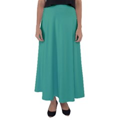 Teal Ocean Flared Maxi Skirt by snowwhitegirl