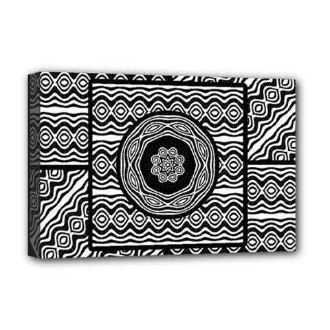 Wavy Panels Deluxe Canvas 18  X 12   by linceazul