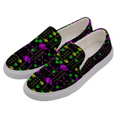 Pure Roses In The Rose Garden Of Love Men s Canvas Slip Ons by pepitasart