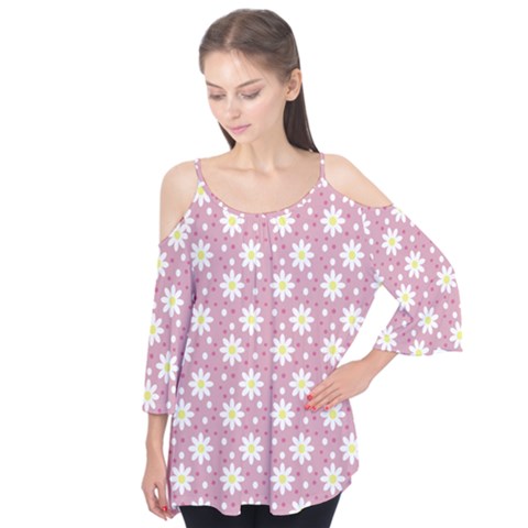 Daisy Dots Pink Flutter Tees by snowwhitegirl