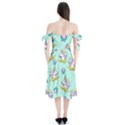 Magical Happy Unicorn And Stars Shoulder Tie Bardot Midi Dress View2