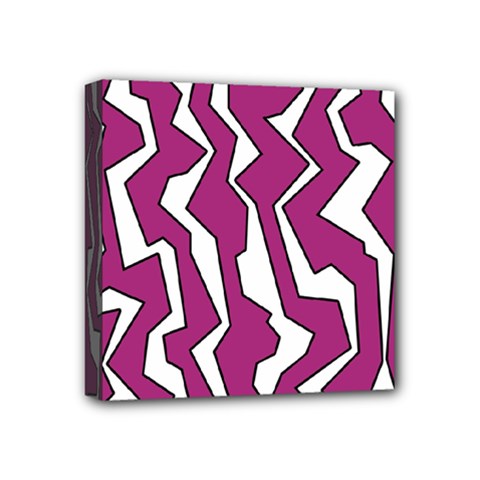Electric Pink Polynoise Mini Canvas 4  X 4  by jumpercat