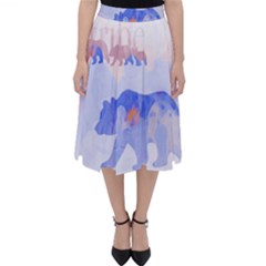 My Tribe,modern Art Folding Skater Skirt by NouveauDesign