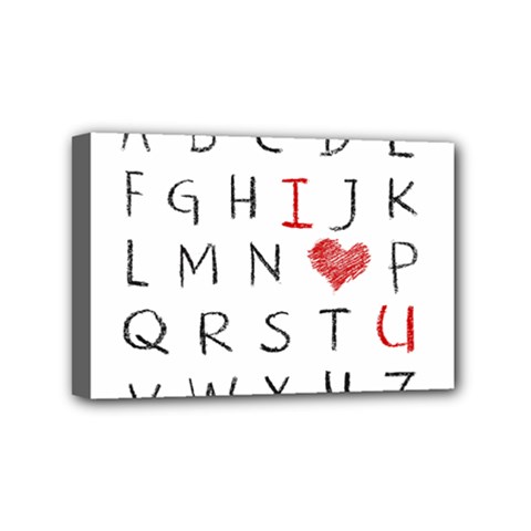 Love Alphabet Mini Canvas 6  X 4  by Valentinaart