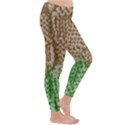 Knitted Wool Square Beige Green Classic Winter Leggings View3
