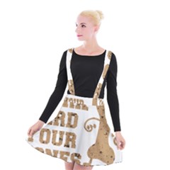 Work Hard Your Bones Suspender Skater Skirt by Melcu