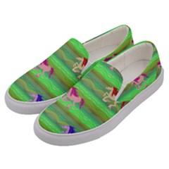 Rainbow Ponies Men s Canvas Slip Ons by CosmicEsoteric