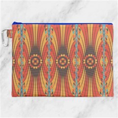 Geometric Extravaganza Pattern Canvas Cosmetic Bag (xxl) by linceazul