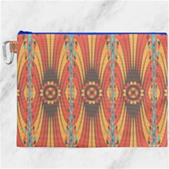 Geometric Extravaganza Pattern Canvas Cosmetic Bag (xxxl) by linceazul