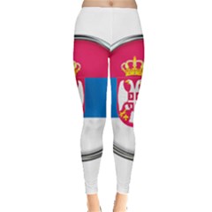 Serbia Flag Icon Europe National Leggings  by Nexatart