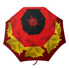 Germany Map Flag Country Red Flag Folding Umbrellas by Nexatart