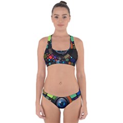 Lens Photography Colorful Desktop Cross Back Hipster Bikini Set by Nexatart