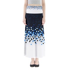 Flat Tech Camouflage Reverse Blue Full Length Maxi Skirt by jumpercat