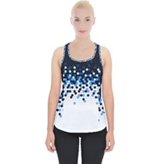 Flat Tech Camouflage Reverse Blue Piece Up Tank Top by jumpercat