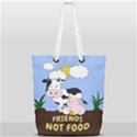 Friends Not Food - Cute Cow, Pig and Chicken Full Print Rope Handle Tote (Small) View1