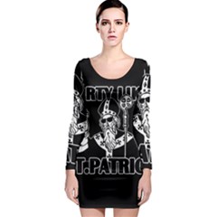  St  Patricks Day  Long Sleeve Bodycon Dress by Valentinaart
