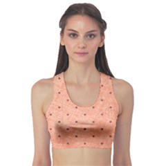 Dot Peach Sports Bra by snowwhitegirl