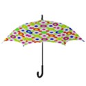 Multicolored Circles Motif Pattern Hook Handle Umbrellas (Small) View3
