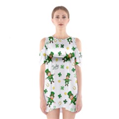 St Patricks Day Pattern Shoulder Cutout One Piece by Valentinaart