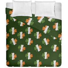 Irish Clover Duvet Cover Double Side (california King Size) by Valentinaart
