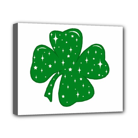 Sparkly Clover Canvas 10  X 8  by Valentinaart