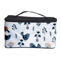 Spring Flowers And Birds Pattern Cosmetic Storage Case by TastefulDesigns