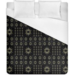 Dark Ethnic Stars Motif Pattern Duvet Cover (california King Size) by dflcprints