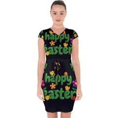 Happy Easter Capsleeve Drawstring Dress  by Valentinaart