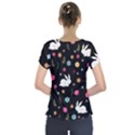 Easter bunny  Short Sleeve Front Detail Top View2