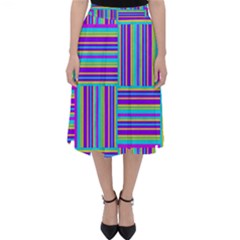 Geometric Textile Texture Surface Folding Skater Skirt by Nexatart