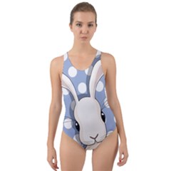 Easter Bunny  Cut-out Back One Piece Swimsuit by Valentinaart