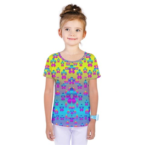 Flowers In The Most Beautiful Sunshine Kids  One Piece Tee by pepitasart