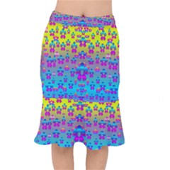 Flowers In The Most Beautiful Sunshine Mermaid Skirt by pepitasart