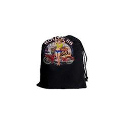 Route 66 Drawstring Pouches (xs)  by ArtworkByPatrick