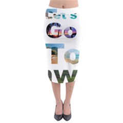 Hawaii Midi Pencil Skirt by Howtobead