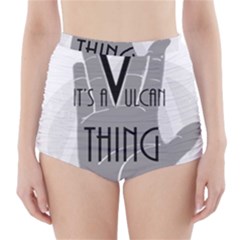 Vulcan Thing High-waisted Bikini Bottoms by Howtobead