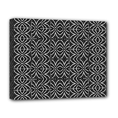 Black And White Tribal Print Deluxe Canvas 20  X 16   by dflcprints