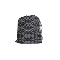 Black And White Tribal Print Drawstring Pouches (small)  by dflcprints
