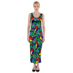 Colorful-4 1 Fitted Maxi Dress by ArtworkByPatrick