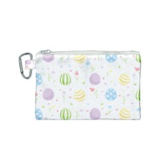 Easter Pattern Canvas Cosmetic Bag (small) by Valentinaart