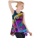 3d Cube Dice Neon Side Drop Tank Tunic View1
