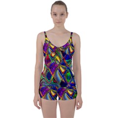 Abstract Digital Art Tie Front Two Piece Tankini by Sapixe