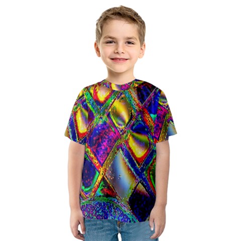 Abstract Digital Art Kids  Sport Mesh Tee by Sapixe
