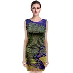 Lena River Delta A Photo Of A Colorful River Delta Taken From A Satellite Classic Sleeveless Midi Dress by Simbadda