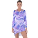 Abstract Graphic Design Background Asymmetric Cut-Out Shift Dress View1