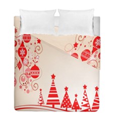 Christmas Clipart Wallpaper Duvet Cover Double Side (full/ Double Size) by Sapixe