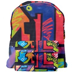 Urban Graffiti Movie Theme Productor Colorful Abstract Arrows Giant Full Print Backpack by genx