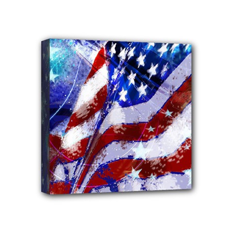 Flag Usa United States Of America Images Independence Day Mini Canvas 4  X 4  by Sapixe