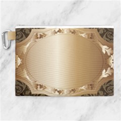 Floral Metal Pattern Canvas Cosmetic Bag (xl) by Sapixe